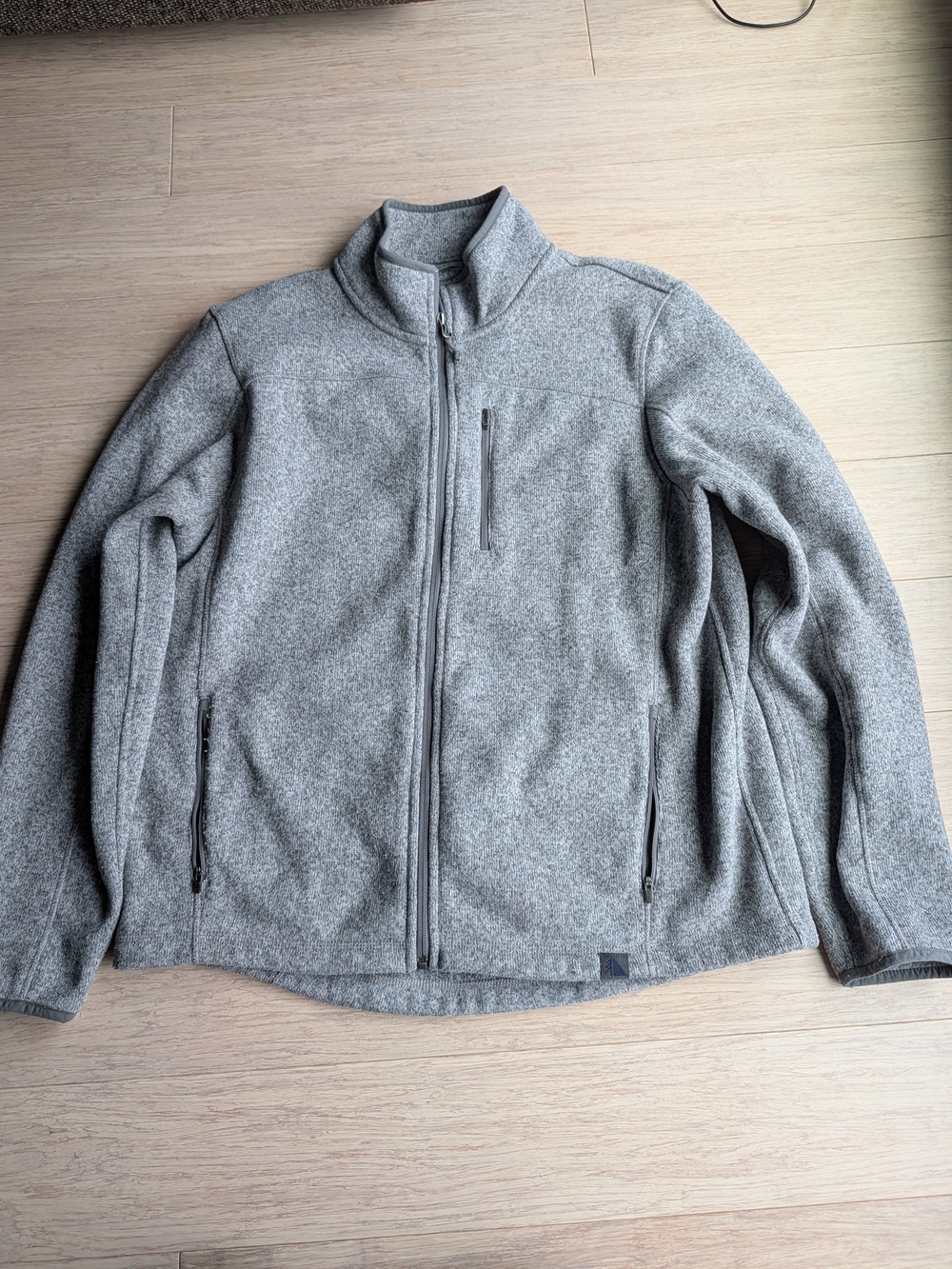L.L. Bean Men's Light Grey Full-Zip Performance Fleece Jacket